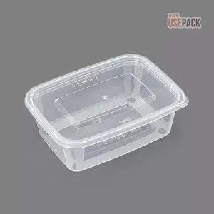 사출 직사각 밀폐용기 0.85L 투명 50개 샐러드 김치 포장