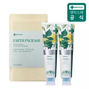 덴티스테 치약 어스패키지 선물세트 시트러스 후레쉬 200g 2개입 친환경 포장