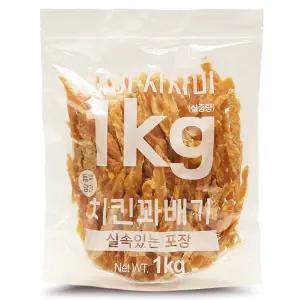 테비 사사미 강아지간식 대용량 치킨꽈배기 1kg