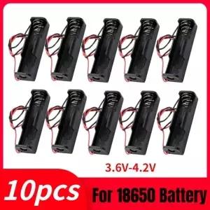 18650 케이스 배터리 홀더 보관함 1 슬롯 컨테이너 와이어 리드 1X 3.6V4.2V 10 개 5