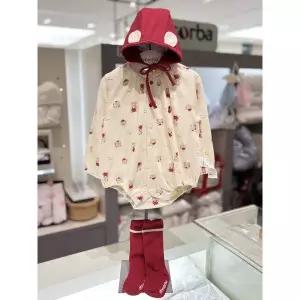 [압소바](대전신세계)( 26년F/W 임신출산백일돌축하선물)루지바디슈트+모자+양말세트(AB2651BU12)