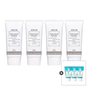 에이지랩 (4개) 스네일 뮤신 선크림 70ml +소다클폼30ml 3개 증.정