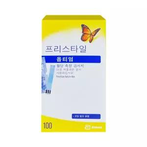 애보트 옵티엄 프리스타일 혈당시험지 100매 혈당검사지 측정지 체크지 26년11월