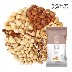 맛있는家 [산과들에] 순수누리 100낱봉 순수 견과만 6종 마카다미아