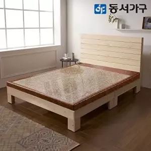 [동서가구]피톤치드 편백나무 ALL 프레임 헤드형 온가족 슈퍼싱글 SS 홍맥반석 고급 보료 돌침대 DF642124