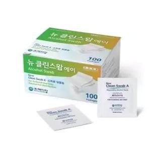 메디탑 뉴클린스왑에이 1매포장 개별포장 100매/유효기간 임박/에탄올 83%/알콜스왑