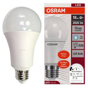 오스람 LED 벌브 18W 주광색 기존 125W 백열구대체 에너지소비효율1등급