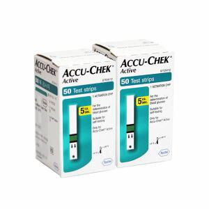 Roche 로슈 아큐첵 Accu-Chek 액티브 Active 혈당시험지 혈당측정검사지 100매 - 27년 08월