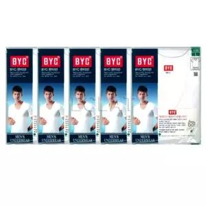 [하프클럽/BYC]빅사이즈 남성 반팔 런닝 5종 세트 BYC1903