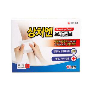상처엔 드레싱밴드 대형 1개(10매입) 상처/대일제약/일회용밴드