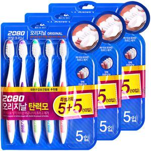 2080 오리지널 칫솔 탄력모 10입 x 3개