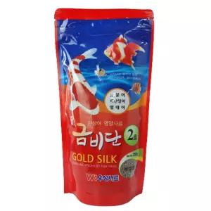 금비단 골드실크 중형입자 2호 금붕어&잉어 관상어 영양사료 250g