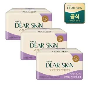 디어스킨 생리대 슈퍼롱 팬티라이너30P x 3팩