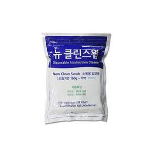 뉴클린스왑 160g (1팩) 알콜솜지퍼팩 일회용클린스왑 탈지면