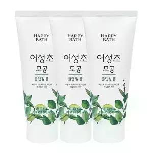 해피바스 어성초 모공 클렌징폼 200g x3