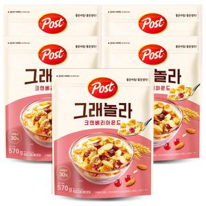 동서식품 포스트 그래놀라 크랜베리 아몬드 570g x 5개