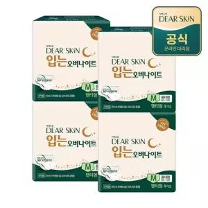 깨끗한나라 디어스킨 입는 오버나이트 중대형 4P x 4팩