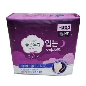 좋은느낌 입는 오버나이트 생리대 팬티형 대형 8개입 4개