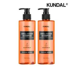 [쿤달]쿤달 올데이 스멜커버 청소년 샴푸 트로피컬 망고 400ml x2개