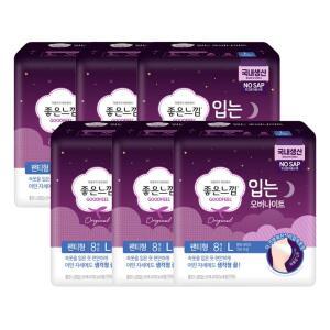 좋은느낌 입는 오버나이트 L 대형 팬티형 8매입 6개