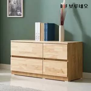 보루네오 앳홈 테드 러버 원목 1000 2단 서랍장 깊이400