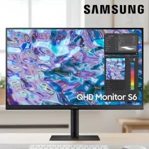 삼성전자 27인치 QHD 컴퓨터모니터 IPS LS27B610 피벗 세로모니터 가정용 사무용