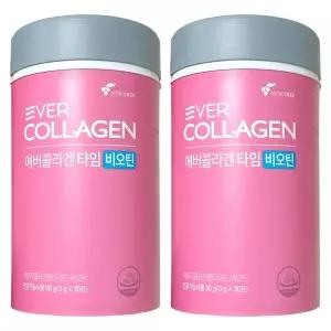 에버콜라겐 타임 비오틴 저분자콜라겐 펩타이드 3g 60포 2개월분