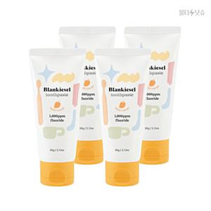 블랑키즐 세균억제 충치예방 아기 고불소 치약 애플망고향 60g 2+2 총4개