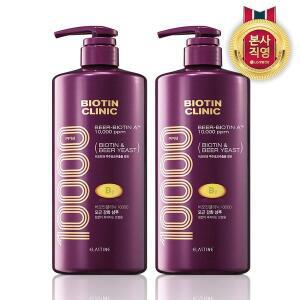 [엘지생활건강]엘라스틴 비오틴클리닉 맥주효모 샴푸 1000ml x 2개[33694647]