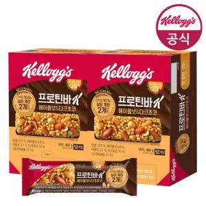 켈로그 프로틴바K 헤이즐넛 다크초코 40g x 24개