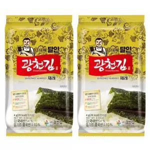 맛있는家 달인 재래 도시락김 4g x 40봉 구운김 조미김