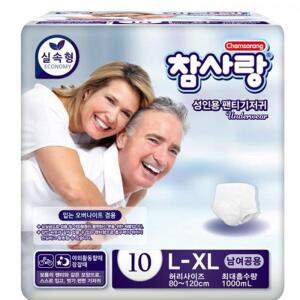 참사랑 팬티형 기저귀 대형10개 8팩 실속형