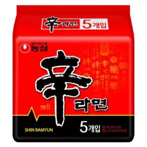 농심 신라면 5입 x8개 총40개