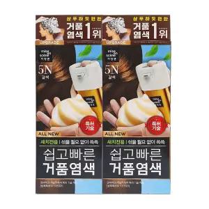 미쟝센 올뉴 쉽고빠른 거품염색 5N 갈색 x2