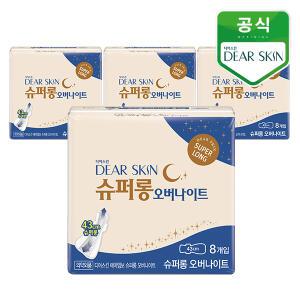 디어스킨 에어엠보 슈퍼롱 오버나이트 8P x 4팩