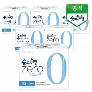 [하프클럽/깨끗한나라]깨끗한나라 순수한면 제로zero 중형 16개입x6팩