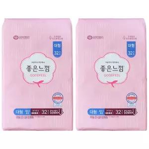 좋은느낌 생리대 오리지널 울트라슬림 날개형 대형 64매