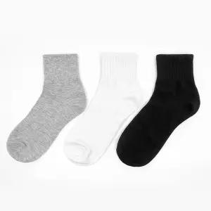 10켤레 데 남자 여자 면양말 무지 단목양말
