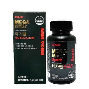 GNC 메가맨 스포츠 90정 멀티비타민 미네랄 22종 올인원 종합비타민