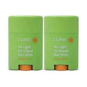 [셀러허브 1]김정문알로에 큐어 에어라이트 유브이 쉴드 선스틱 20g(SPF50+) 2개 Ss (16279956)