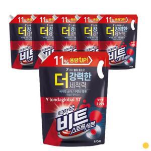 비트 스트롱세븐 리필 일반 초강력 세탁 세제 6개