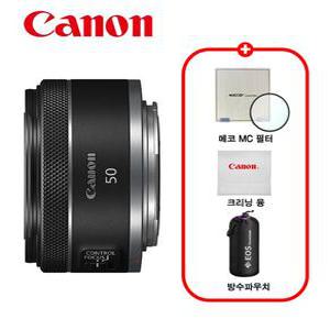 캐논 정품 RF 50mm F1.8 STM 렌즈 / 프리미엄 패키지 / MCUV필터+극세사융+렌즈파우치 / TJ