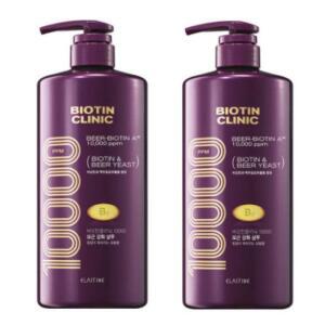 LG생활건강 엘라스틴 비오틴 클리닉 샴푸 1000ml X2개
