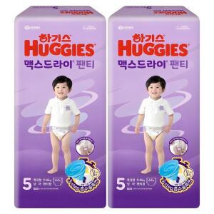 하기스 맥스드라이 샘방지 팬티형 기저귀 남아용 5단계 88매