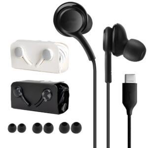 c타입유선이어폰 삼성 갤럭시 제트플립 호환 오픈형 AKG CTYPE 유선 줄 이어폰 블랙 화이트