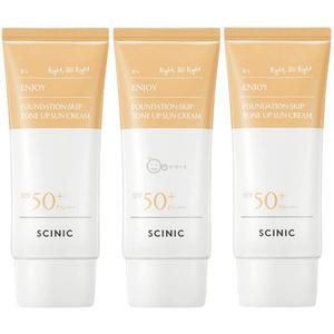 싸이닉 엔조이 파데스킵 수분 톤업 선크림 SPF50+ 50g 3개