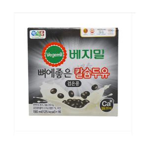 베지밀 뼈에좋은 칼슘두유 검은콩 고단백두유 190ml 72개