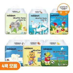 나비잠 울트라씬듀얼핏 팬티형 기저귀 4팩 모음