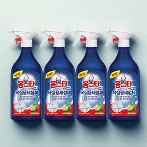 홈스타 맥스프레쉬 욕실용 세정제 500ml 4개 변기 곰팡이 제거 화장실 청소세제
