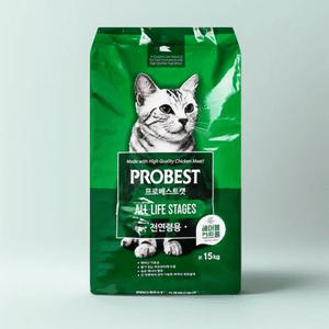 프로베스트 캣 15kg 전연령 헤어볼 대용량 길냥이